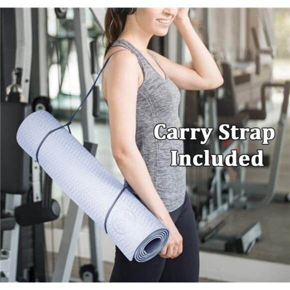 Yoga Mat Non Slip Anti-tear Yoga Mats Eco Friendly Hot Yoga Mat Thick Workout - Picture 5 of 8